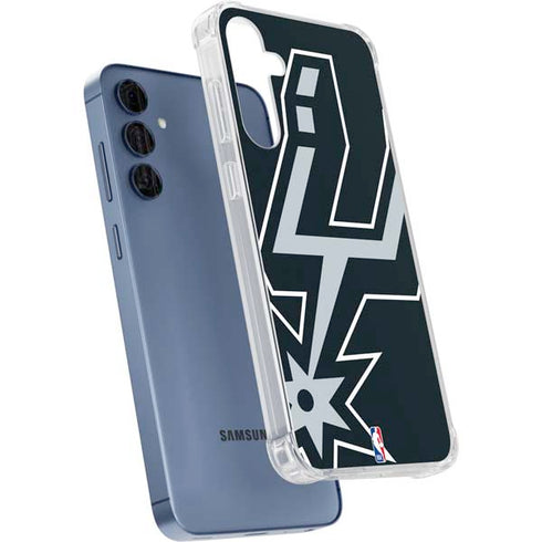 NBA San Antonio Spurs Large Logo Galaxy A35 5G Clear Case